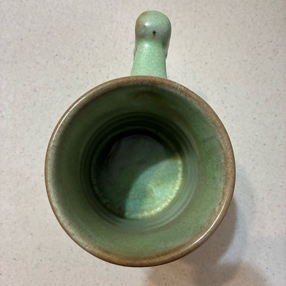 Vintage Frankoma Green Mug - Picture 2 of 4